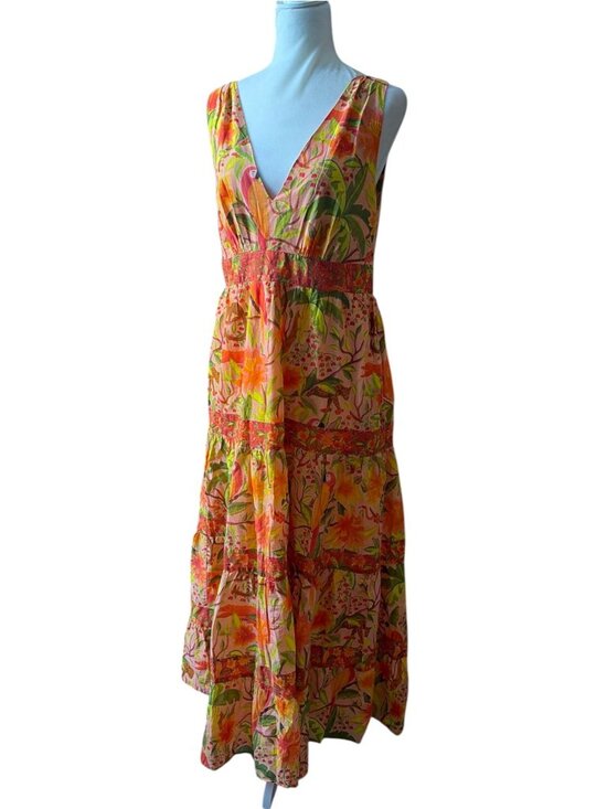 Anthropologie Dresses & Skirts - Anthropologie Farm Rio Tropical Tiered Maxi Dress SZ M Beachwear Vacation